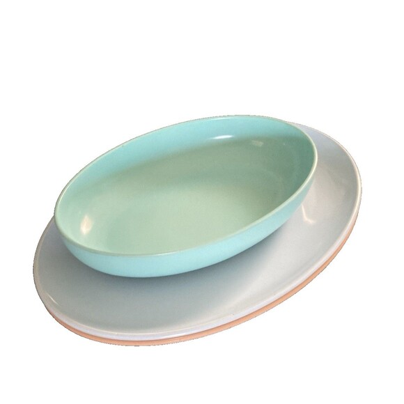 Vintage Watertown Lifetime Ware 3‑Piece Oval Platters/Bowl– Melamine, USA Made - Picture 11 of 11